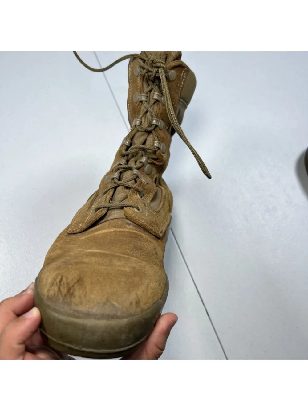 McRae Footwear Mens Military Desert Coyote Tan Combat Lace Up Boots Size 8W